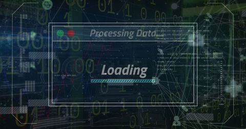 Loading Data Processing in Digital Screen Interface - Download Free Stock Images Pikwizard.com
