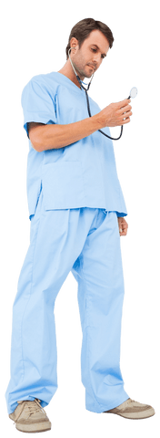 Transparent Surgeon Examining Stethoscope Attire - Download Free Stock Videos Pikwizard.com
