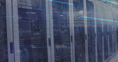 Global Data Processing with Server Room Technology Interface - Download Free Stock Images Pikwizard.com