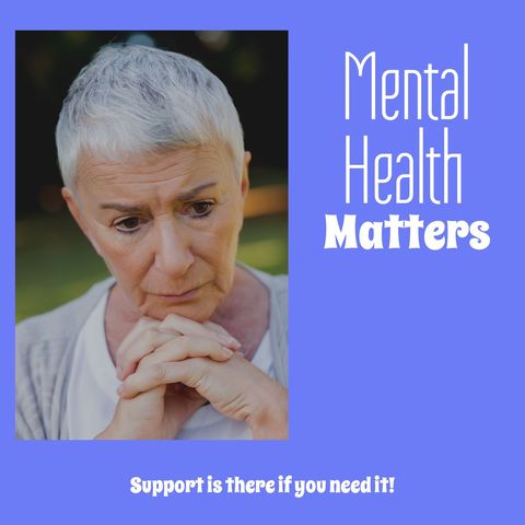 reflective senior woman highlighting mental health awareness - Download Free Stock Templates Pikwizard.com