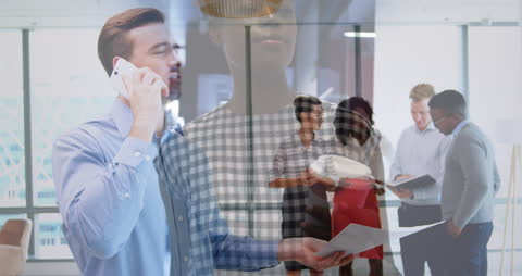 Diverse Business Team at Office Engaged in Virtual Meeting Concept