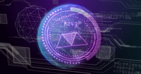 Glow Holographic Interface for Data Processing - Download Free Stock Images Pikwizard.com