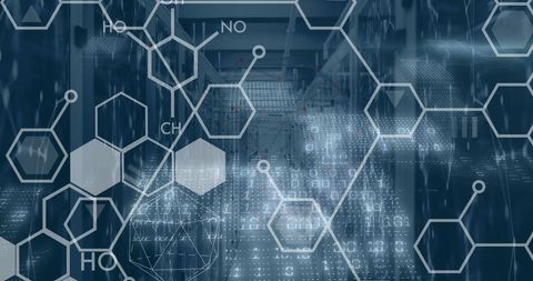 Complex Scientific Data Processing with Digital Connections - Download Free Stock Images Pikwizard.com