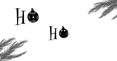 Minimalist christmas design with fir branches and holiday text