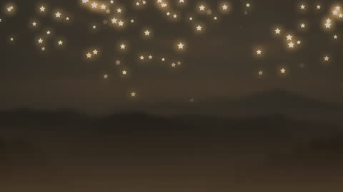 Glowing Stars Falling on Subtle Blurred Background