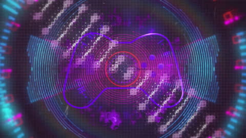 Futuristic Gamepad and DNA Strand Concept Art