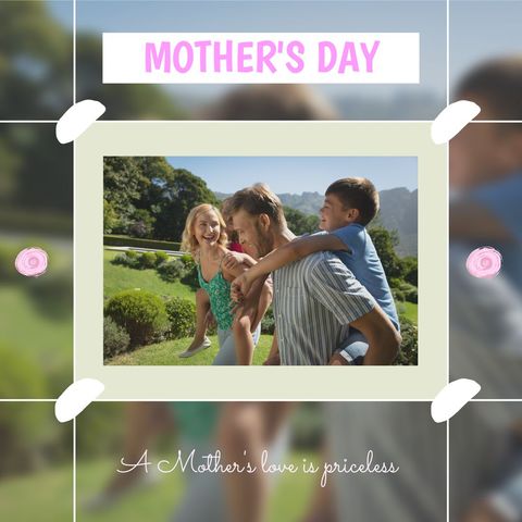 Happy Family Celebrating Mother's Day at Park - Download Free Stock Templates Pikwizard.com