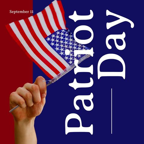 patriot day observance with hand holding american flag - Download Free Stock Templates Pikwizard.com