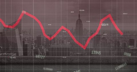 Digital Data Analysis over Cityscape Stock Market Concept - Download Free Stock Images Pikwizard.com