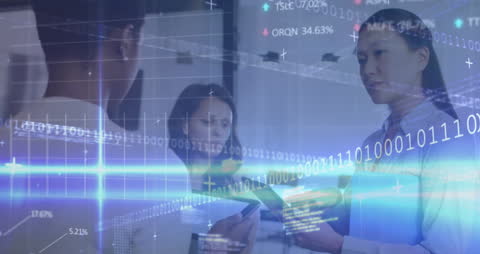 Data Processing Over Diverse Business Team in Office Environment