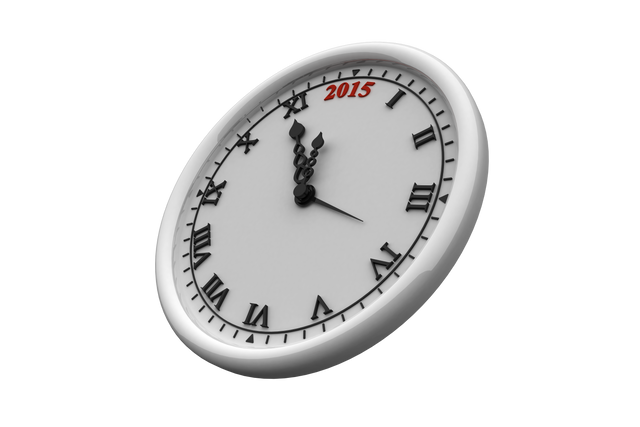 Transparent Clock with 2015 Highlighted on Face - Download Free Stock Videos Pikwizard.com