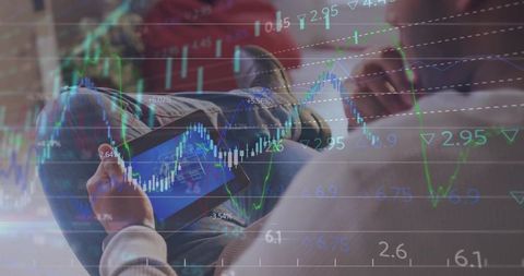 Relaxing Trader Analyzing Financial Markets on Tablet