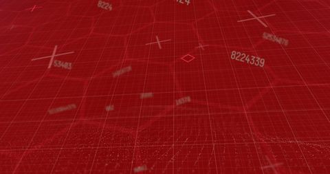 Futuristic Data Processing on Red Digital Grid - Download Free Stock Images Pikwizard.com