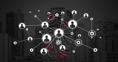 biometric fingerprint overlay with global network connections - Download Free Stock Images Pikwizard.com