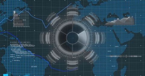 Digital Interface and Global Data Processing Visualization - Download Free Stock Images Pikwizard.com