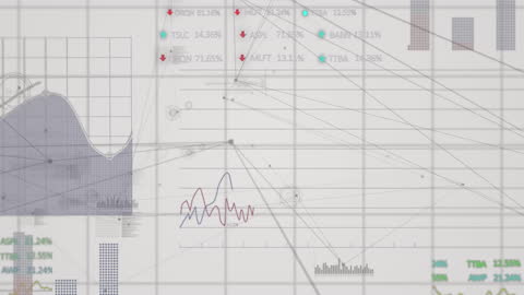 Abstract Data Analytics on White Background