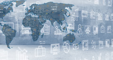Global Financial Network Visualized in Abstract Map Overlay