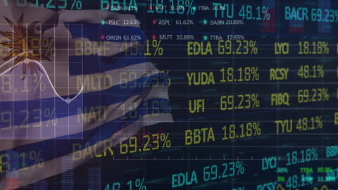 Digital Animation of Stock Market Financial Data Overlay