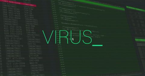 Digital Virus Infiltration Over Coding Interface - Download Free Stock Images Pikwizard.com