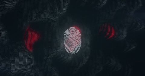 Fingerprint Scanning on Digital Interface in Dark Cyber Theme - Download Free Stock Images Pikwizard.com