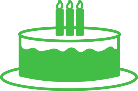 green birthday cake with candles on transparent background - Download Free Stock Videos Pikwizard.com