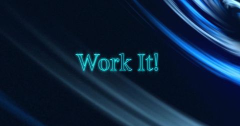 Dynamic Light Trails with Motivational Text 'Work It!' - Download Free Stock Images Pikwizard.com