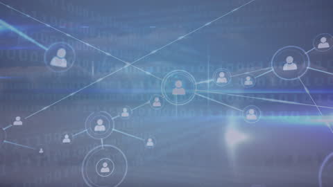 Digital Network Connection with Data Visualization Elements