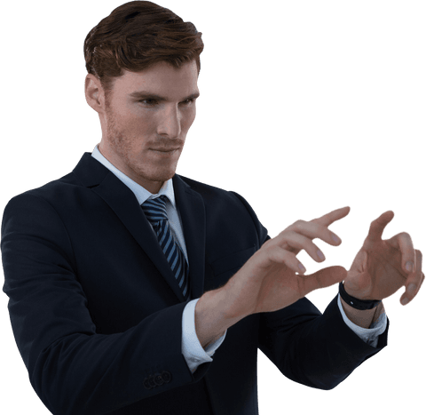 Caucasian Businessman Gesturing Transparent Background - Download Free Stock Videos Pikwizard.com