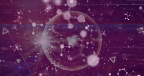 Abstract Globe Animation with Data and Connections Theme