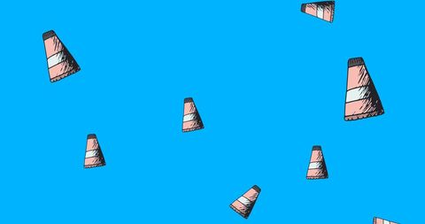 Makeup Cream Illustrations on Vibrant Blue Background