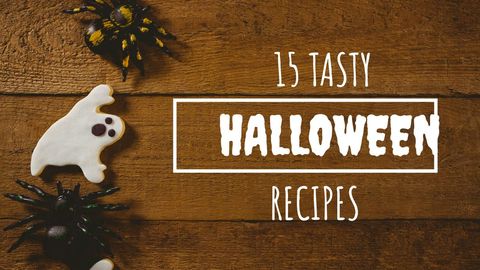 Tasty Halloween Recipes with Festive Ghost Cookies and Spooky Spiders - Download Free Stock Templates Pikwizard.com