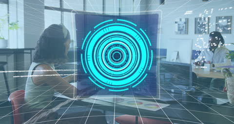 Diverse Business Team Integrating Digital Data Analysis in Modern Office