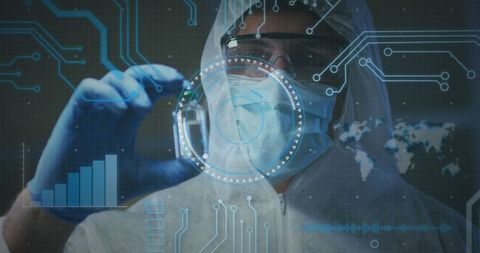 Healthcare technology innovation in pandemic with ppe professional