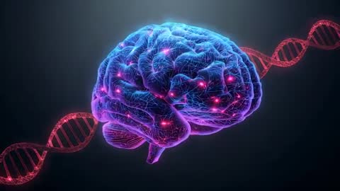 Futuristic Brain with Neural Network and DNA Helix