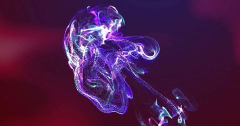 Glowing Abstract Particle Swirl