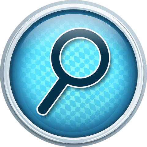 Transparent Magnifying Glass Icon on Blue - Download Free Stock Videos Pikwizard.com