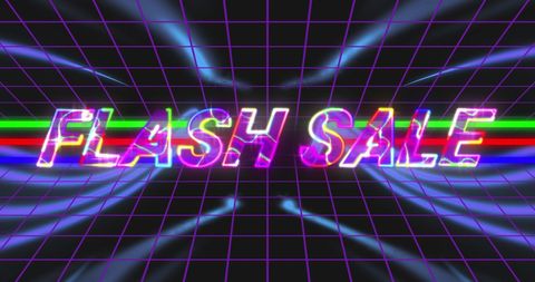 flash sale neon grid background with colorful lines - Download Free Stock Images Pikwizard.com