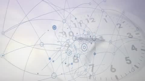 Network Connections Integrate with Clock Representing Time Technology