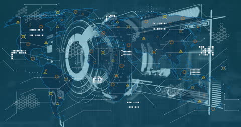 Digital Interface and Data Processing with World Map