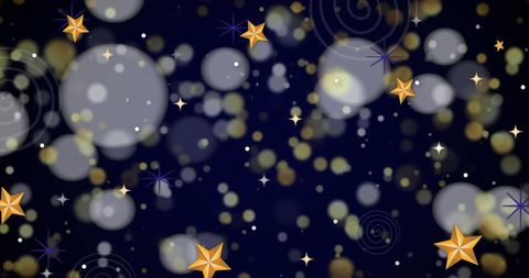 Festive Golden Stars and Sparkling Lights Celebration Background - Download Free Stock Images Pikwizard.com