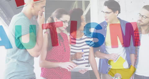 Diverse Team Discussing Autism Awareness