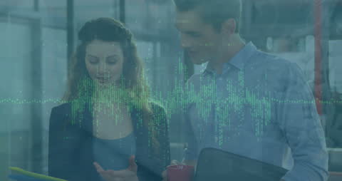 Digital Interface Concepts with Diverse Professionals Analyzing Data