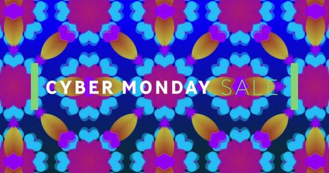 Cyber Monday Sale Kaleidoscopic Background for Online Retail Promotion - Download Free Stock Images Pikwizard.com