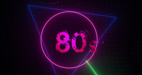 Retro 80s Neon Aesthetic Design with Vibrant Glow - Download Free Stock Images Pikwizard.com
