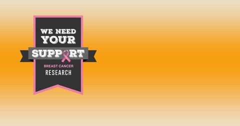 Breast Cancer Awareness Banner with Support Message