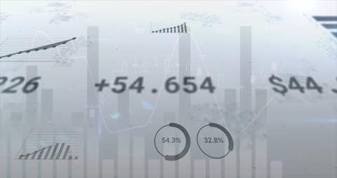 Dynamic Financial Chart with Data Infographic Elements
