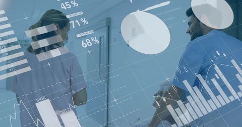 Healthcare Professionals Analyzing Data in Medical Environment