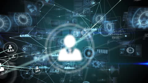 Futuristic Holographic Interfaces with Data Networks and Graphics