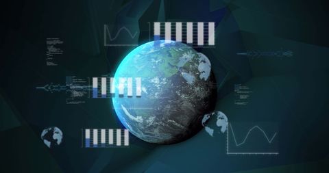 Global Data Processing with Digital Interface Technology - Download Free Stock Images Pikwizard.com