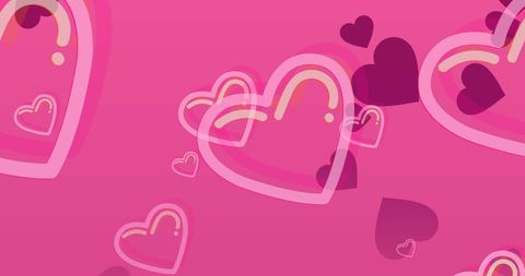 Playful Floating Hearts on Pink Background for Valentine's Day - Download Free Stock Images Pikwizard.com